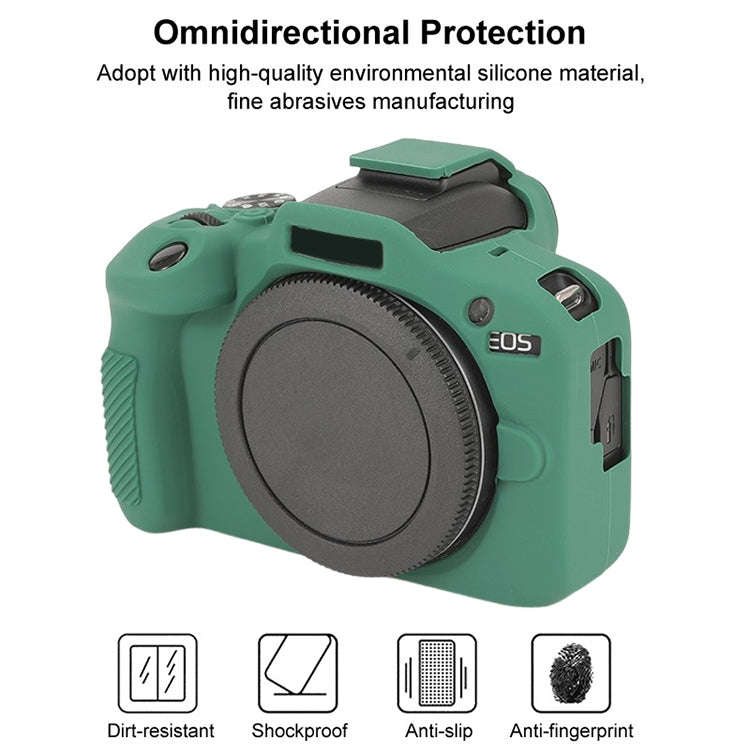 For Canon EOS R100 Glossy Soft Silicone Protective Case(Green)