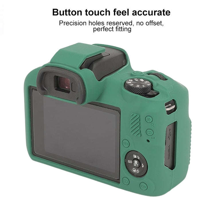 For Canon EOS R100 Glossy Soft Silicone Protective Case(Green)