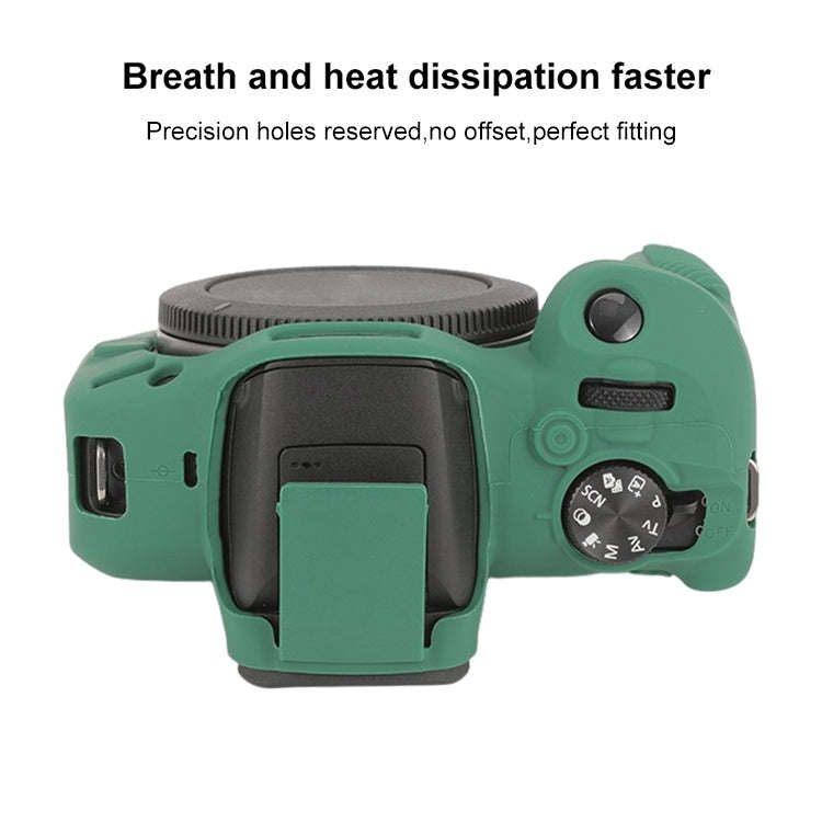 For Canon EOS R100 Glossy Soft Silicone Protective Case(Green)