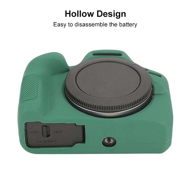 For Canon EOS R100 Glossy Soft Silicone Protective Case(Green)