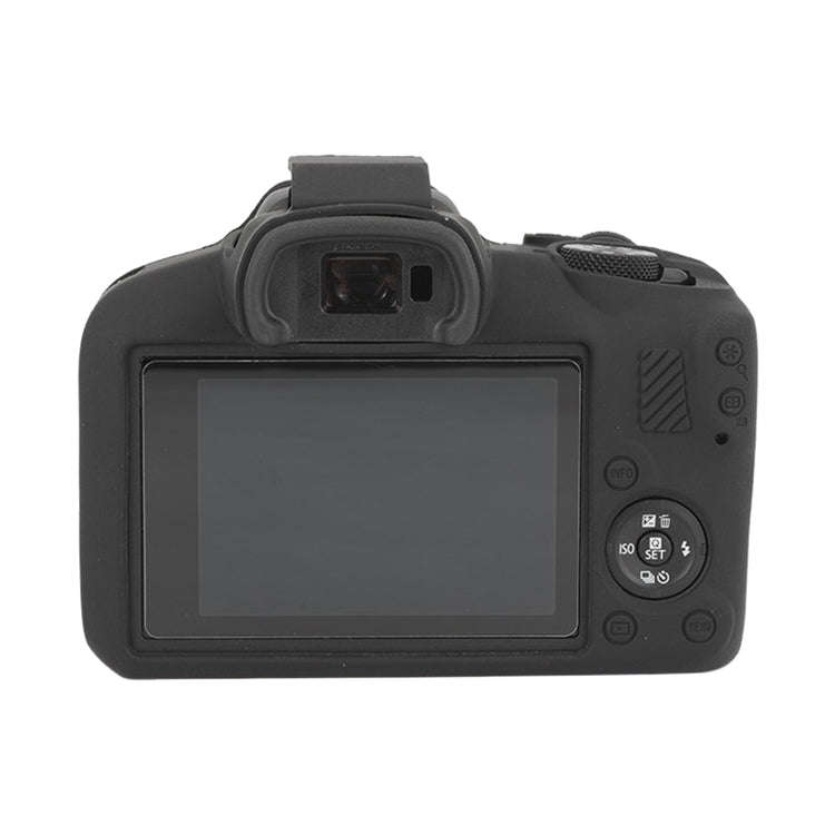 For Canon EOS R100 Glossy Soft Silicone Protective Case(Black)