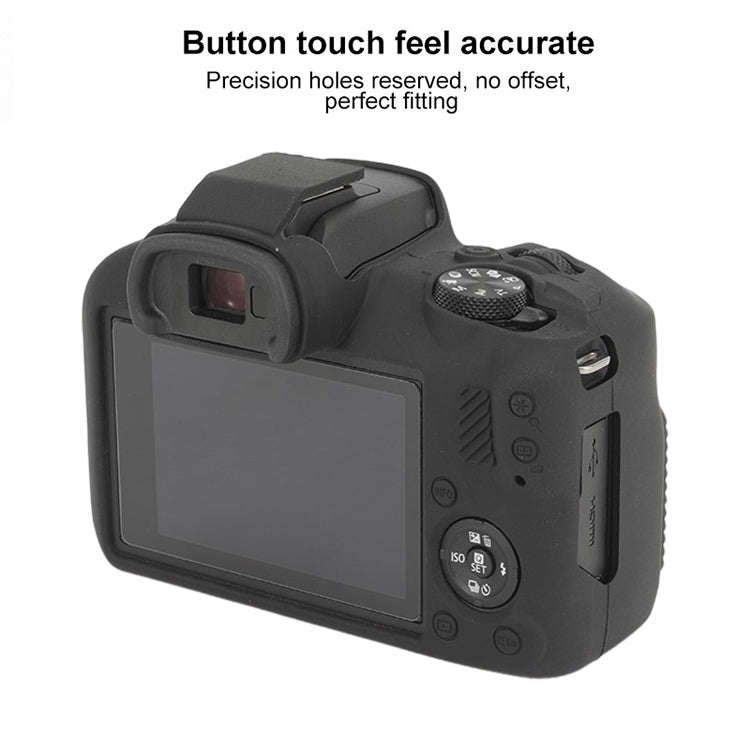 For Canon EOS R100 Glossy Soft Silicone Protective Case(Black)