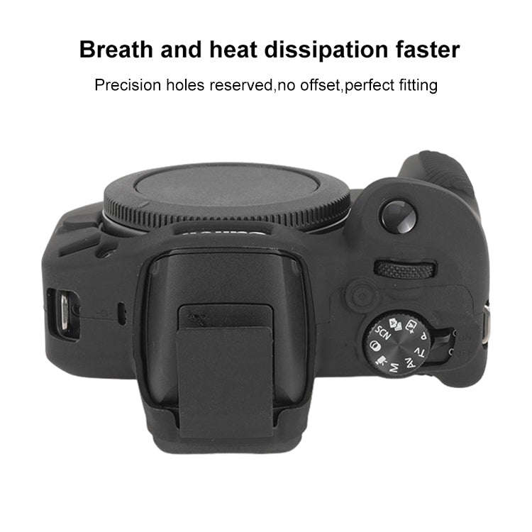 For Canon EOS R100 Glossy Soft Silicone Protective Case(Black)