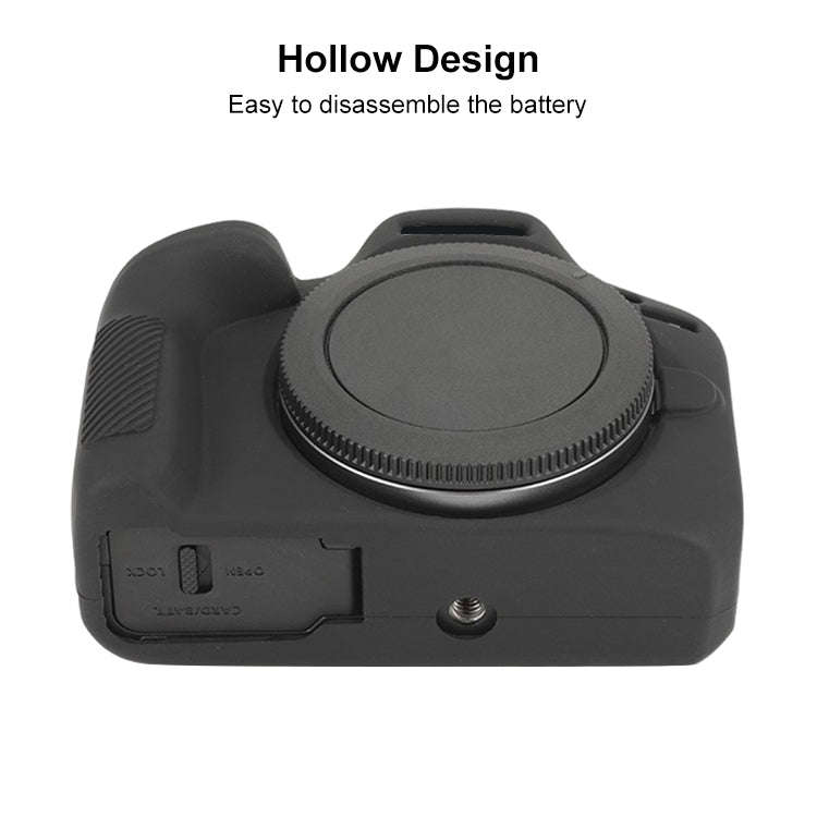 For Canon EOS R100 Glossy Soft Silicone Protective Case(Black)