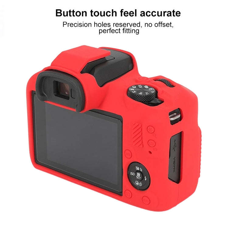 For Canon EOS R100 Glossy Soft Silicone Protective Case(Red)