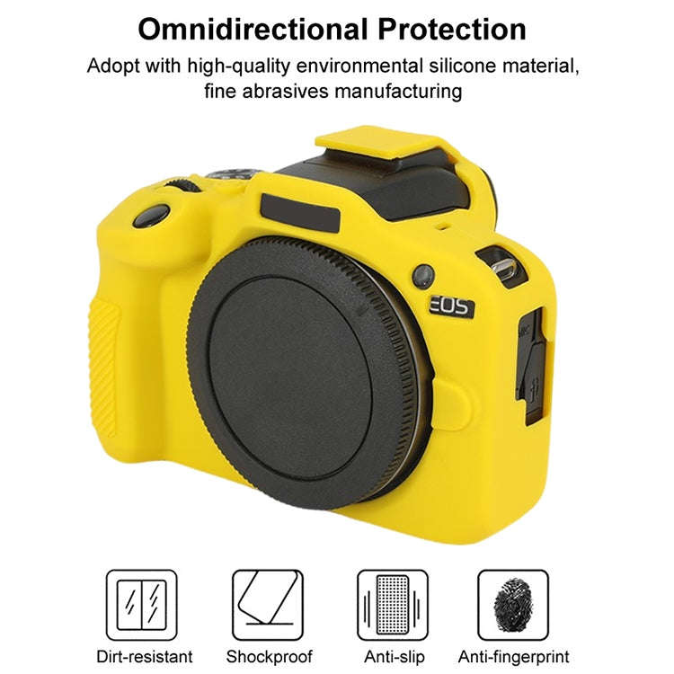 For Canon EOS R100 Glossy Soft Silicone Protective Case(Yellow)