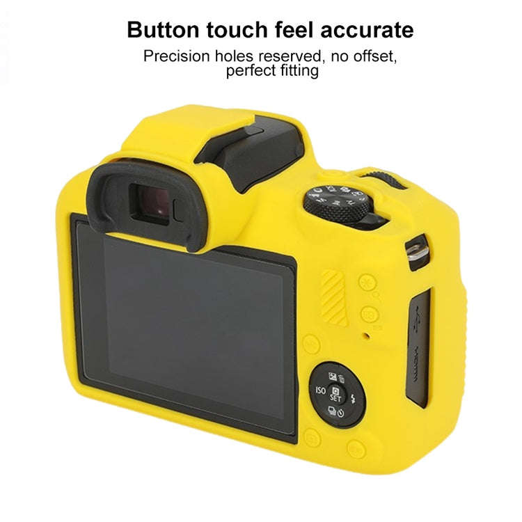 For Canon EOS R100 Glossy Soft Silicone Protective Case(Yellow)