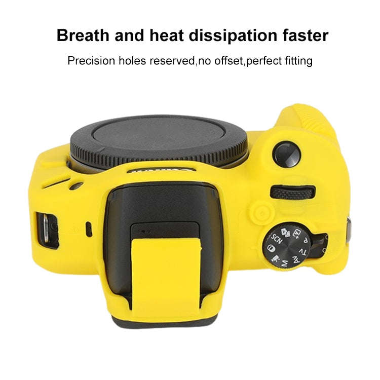 For Canon EOS R100 Glossy Soft Silicone Protective Case(Yellow)