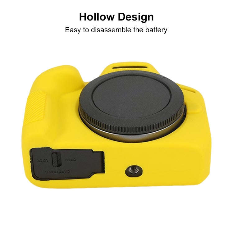 For Canon EOS R100 Glossy Soft Silicone Protective Case(Yellow)