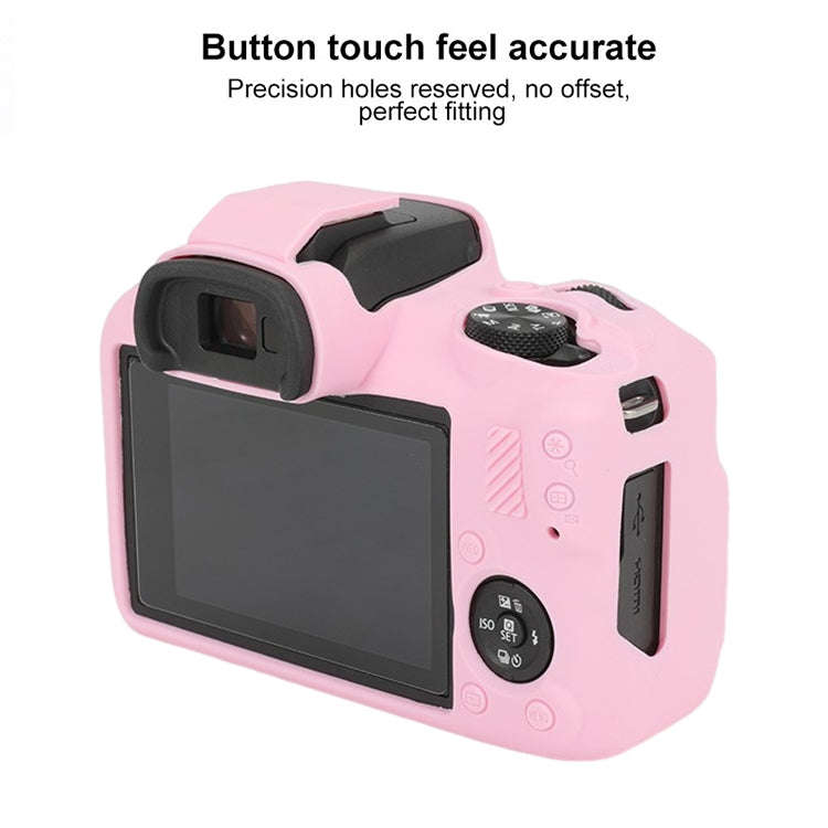 For Canon EOS R100 Glossy Soft Silicone Protective Case(Pink)