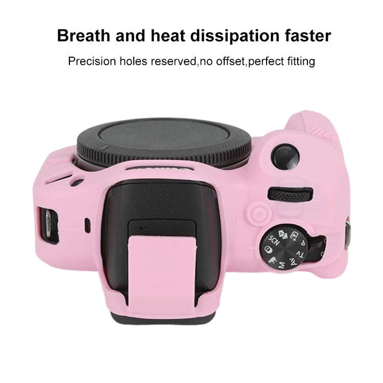 For Canon EOS R100 Glossy Soft Silicone Protective Case(Pink)