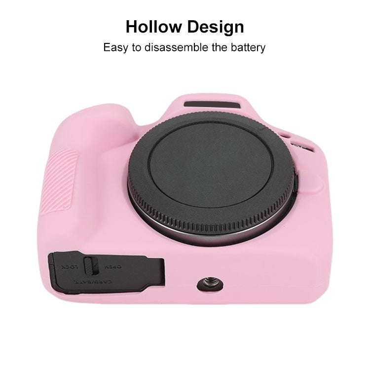 For Canon EOS R100 Glossy Soft Silicone Protective Case(Pink)