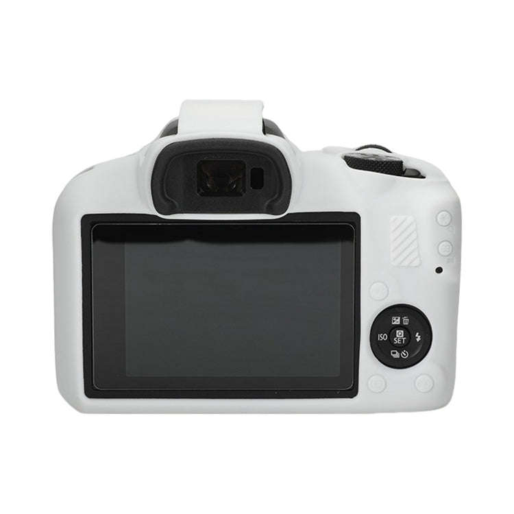 For Canon EOS R100 Glossy Soft Silicone Protective Case(White)