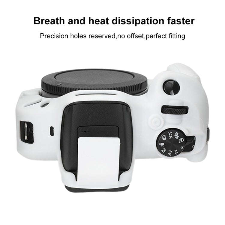 For Canon EOS R100 Glossy Soft Silicone Protective Case(White)