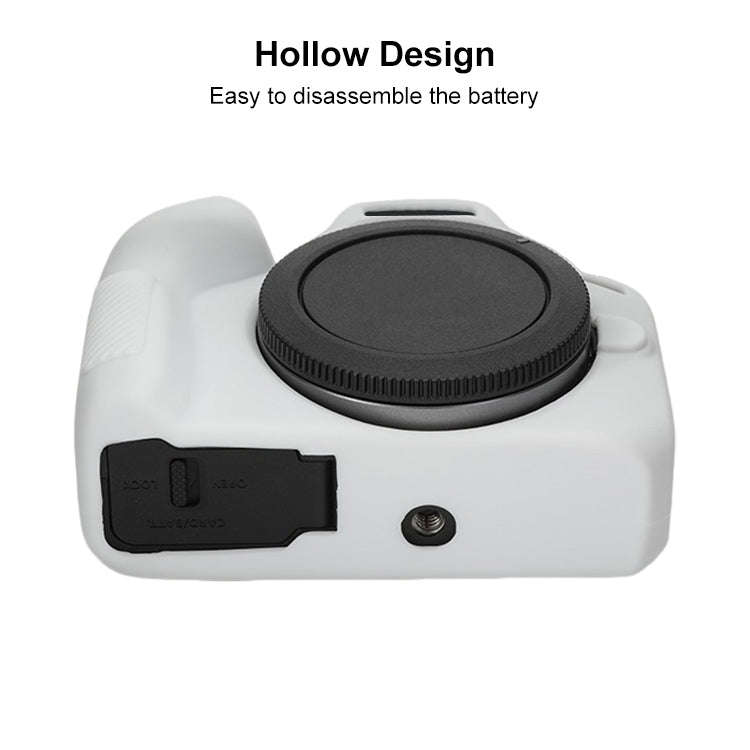 For Canon EOS R100 Glossy Soft Silicone Protective Case(White)