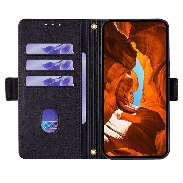 For Honor X8c 4G Global Crossbody Chain Leather Phone Case(Black)
