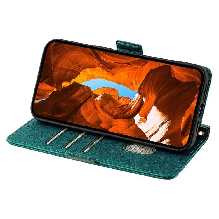 For Honor X8c 4G Global Crossbody Chain Leather Phone Case(Green)