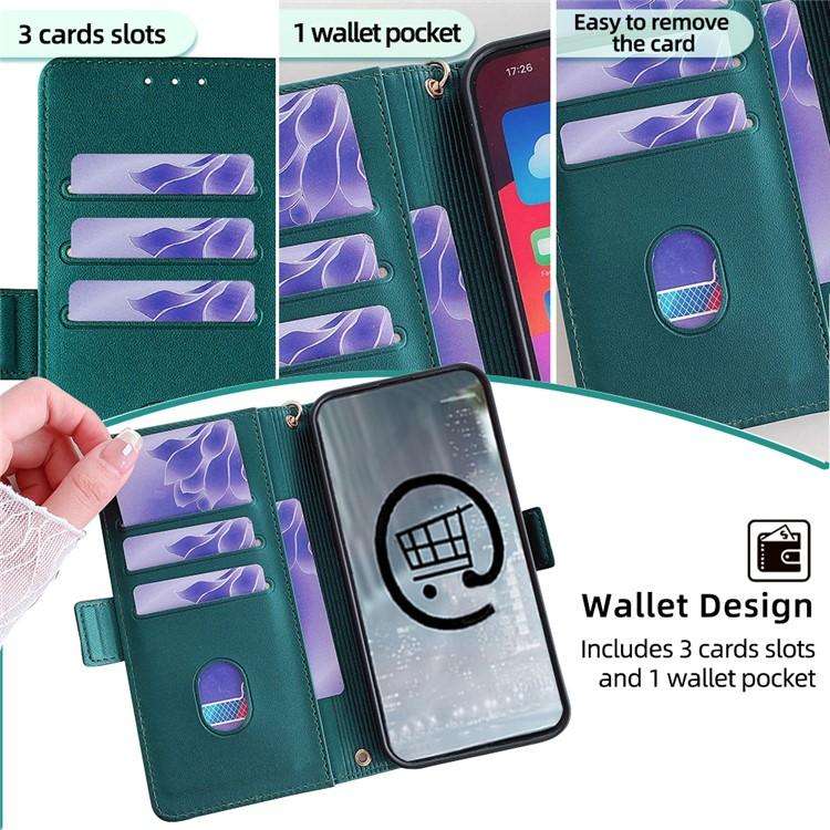For Honor X8c 4G Global Crossbody Chain Leather Phone Case(Green)