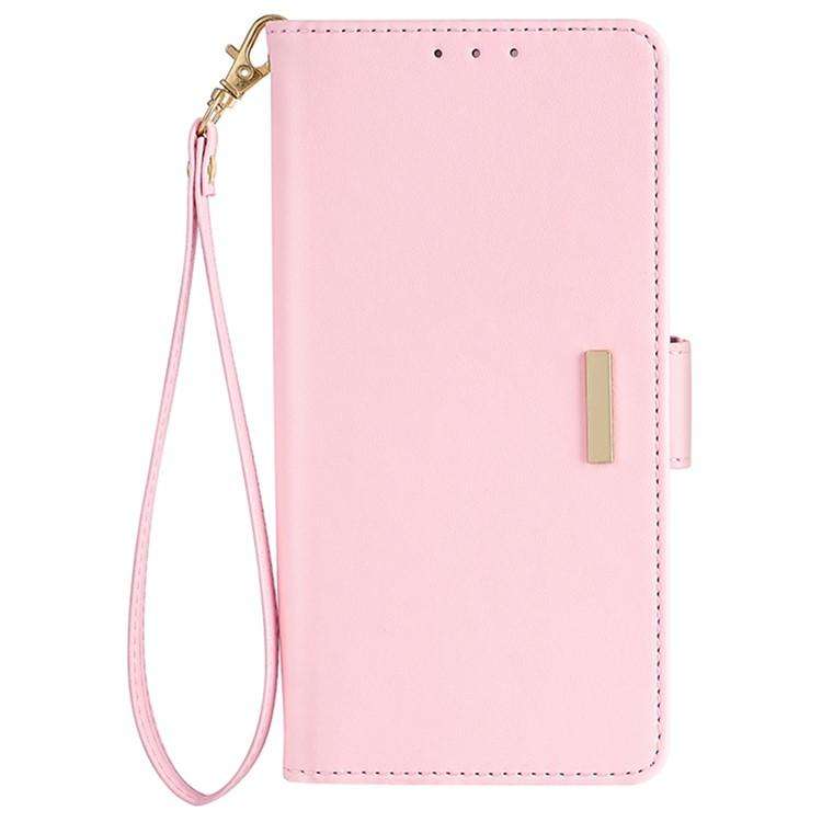 For Honor X8c 4G Global Crossbody Chain Leather Phone Case(Pink)