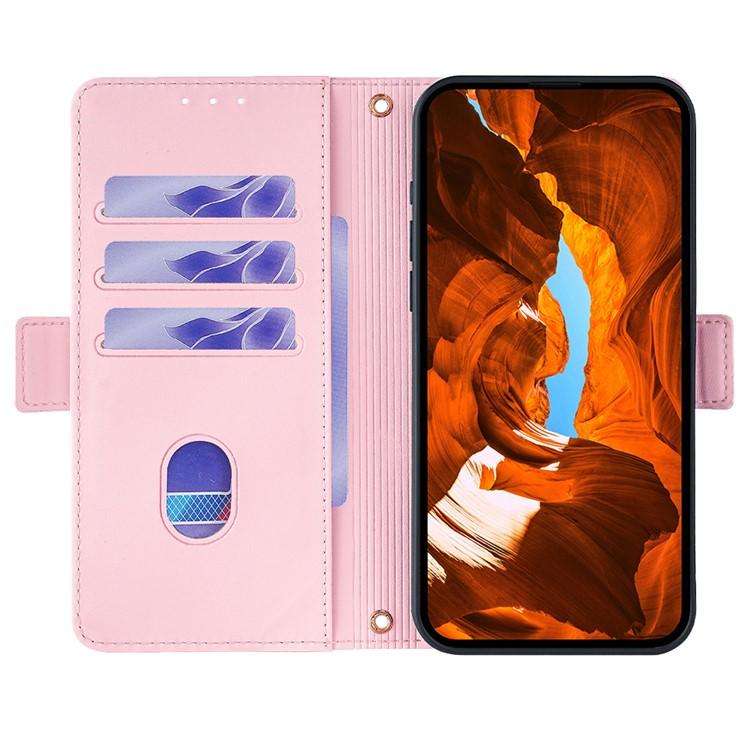 For Honor X8c 4G Global Crossbody Chain Leather Phone Case(Pink)