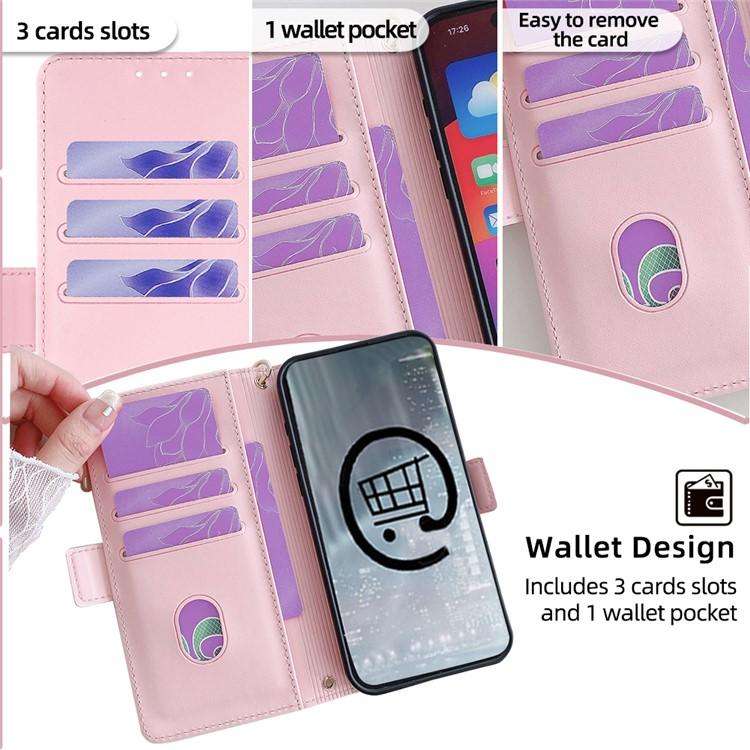 For Honor X8c 4G Global Crossbody Chain Leather Phone Case(Pink)
