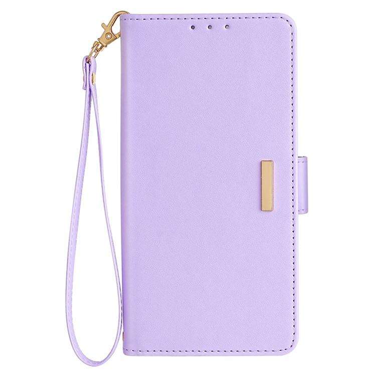 For Honor X8c 4G Global Crossbody Chain Leather Phone Case(Purple)