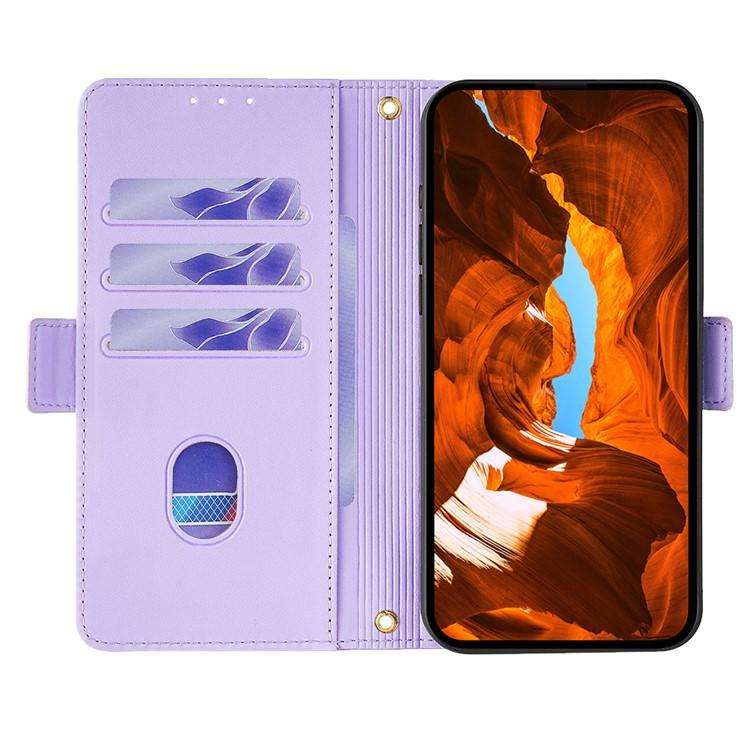 For Honor X8c 4G Global Crossbody Chain Leather Phone Case(Purple)