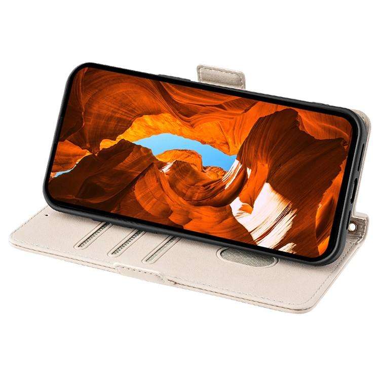 For Honor X8c 4G Global Crossbody Chain Leather Phone Case(White)