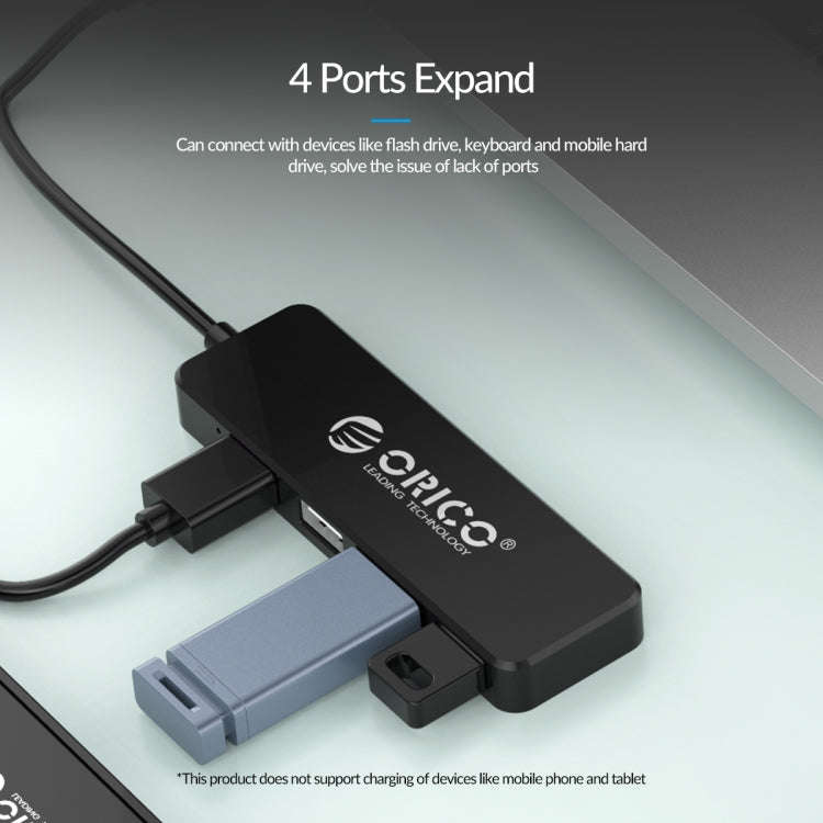 ORICO FL01-BK 4 Ports USB 2.0 HUB Expand Converter(Black)