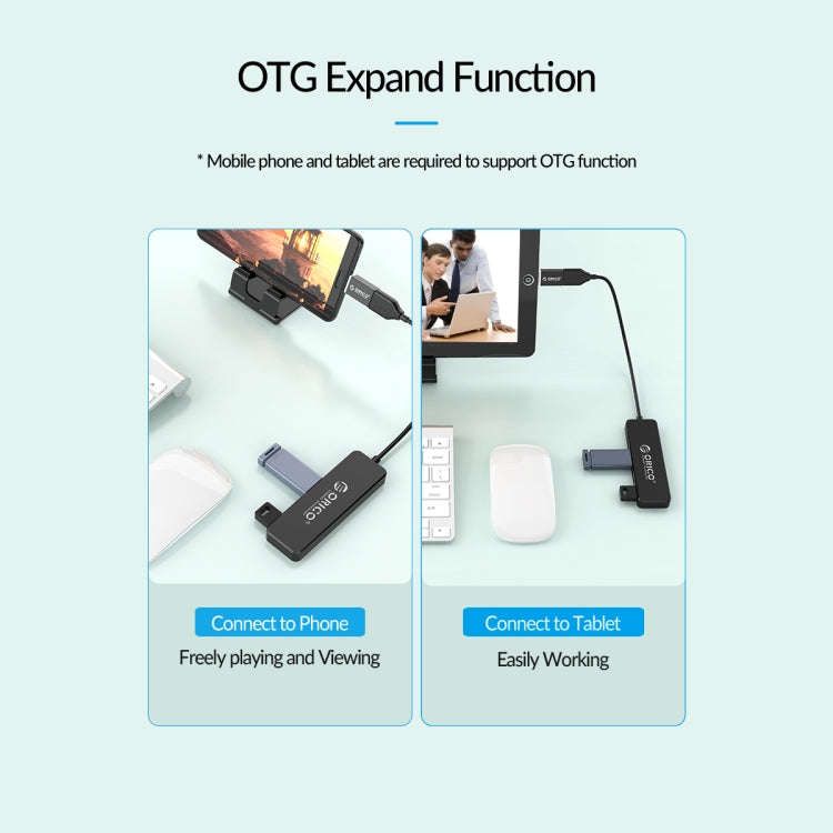 ORICO FL01-BK 4 Ports USB 2.0 HUB Expand Converter(Black)