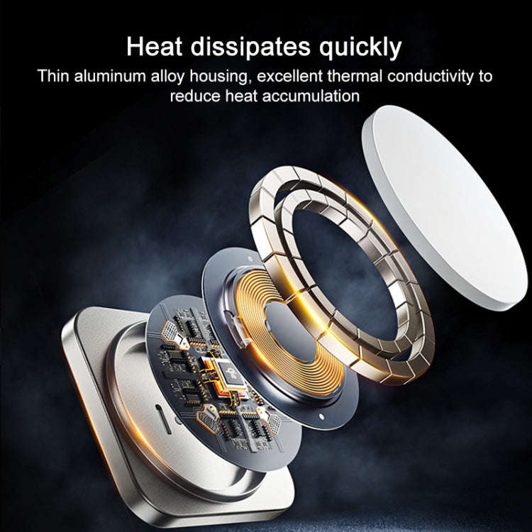 Momax Cm32 Q2 Mag Mount Metal Magnetic Wireless Fast Charging Car Holder