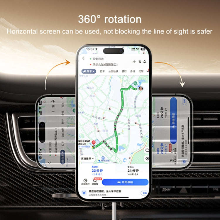 Momax Cm32 Q2 Mag Mount Metal Magnetic Wireless Fast Charging Car Holder