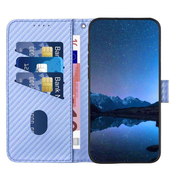 For Infinix Note 50 4G / Note 50 Pro 4G YX0070 Carbon Fiber Buckle Leather Phone Case with Lanyar...