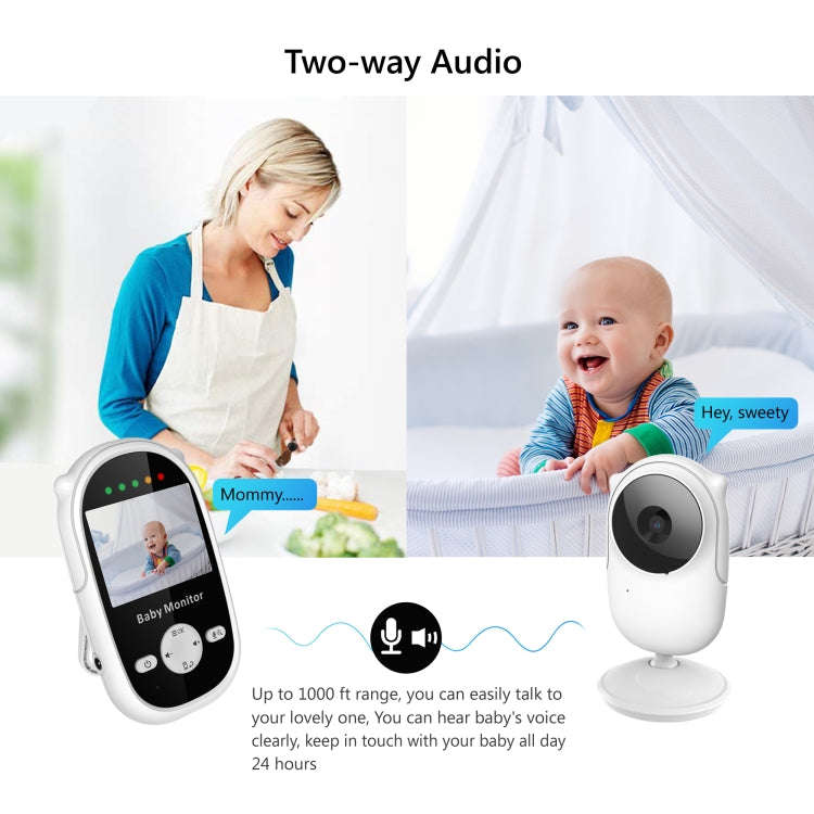 SM25 2.4 inch LCD Screen Baby Monitor Care Camera(US Plug)
