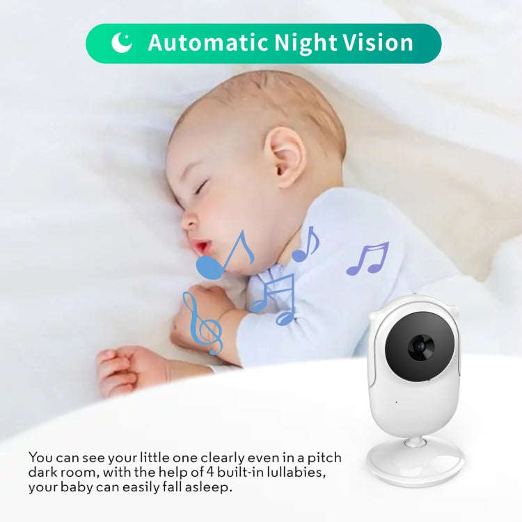 SM25 2.4 inch LCD Screen Baby Monitor Care Camera(US Plug)