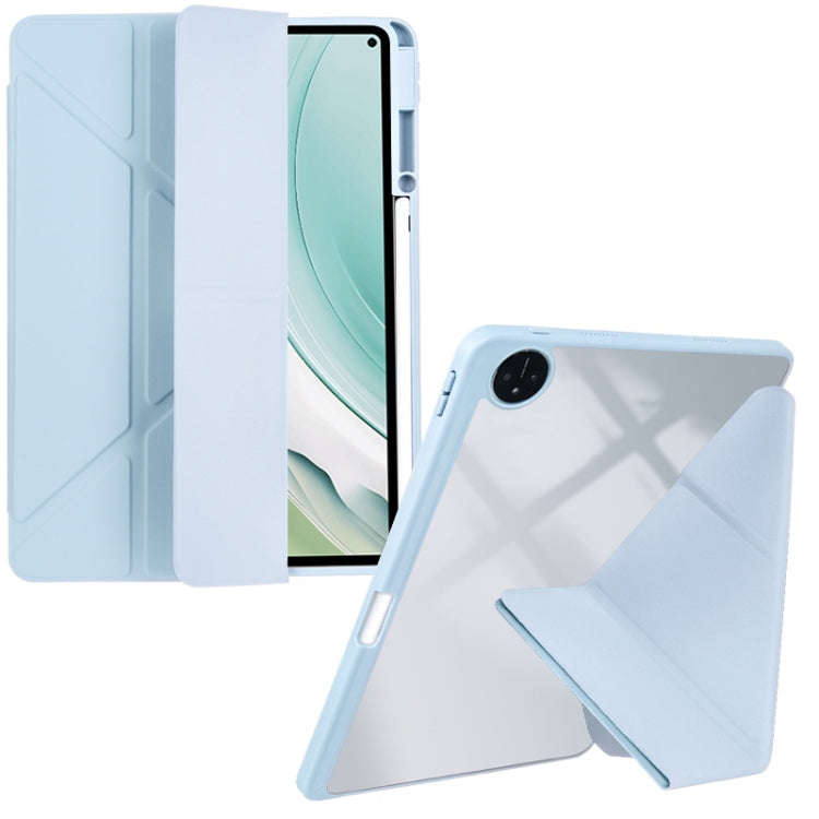 For Huawei MatePad Pro 11 2022 / 2024 Clear Acrylic Deformation Leather Tablet Case(Ice Blue)