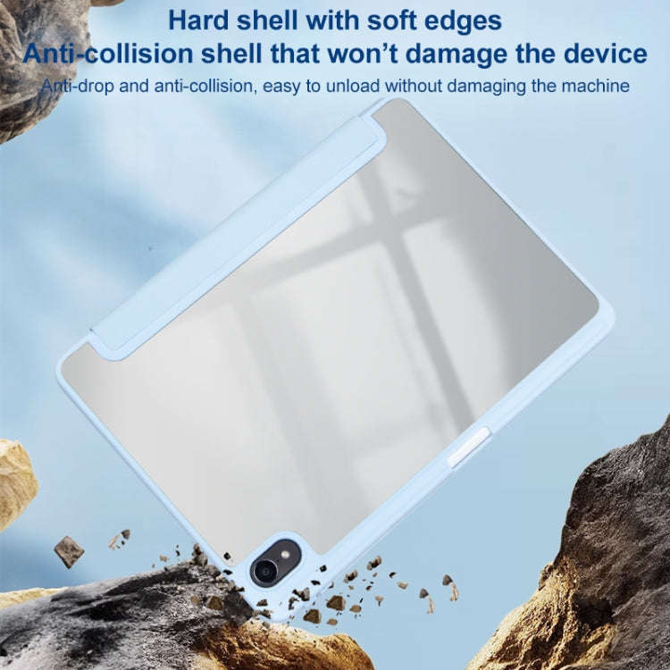 For Huawei MatePad 10.4 Clear Acrylic Deformation Leather Tablet Case(Grey)