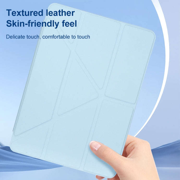 For Huawei MatePad 10.4 Clear Acrylic Deformation Leather Tablet Case(Grey)