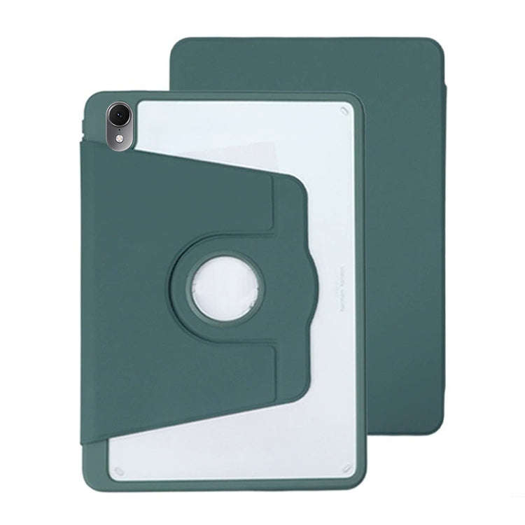 For Huawei MatePad Air 11.5 2023 Acrylic 360 Degree Rotation Holder Tablet Leather Case(Dark Green)