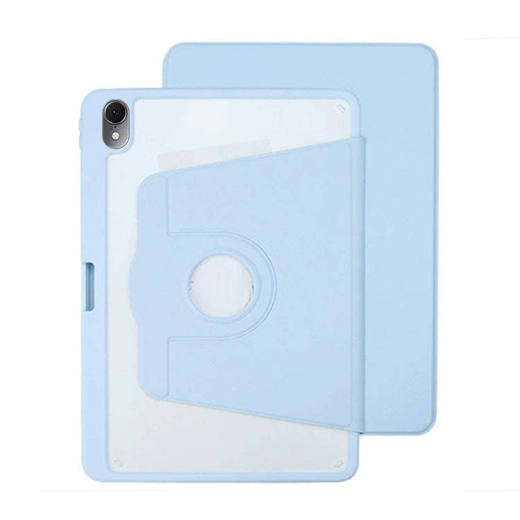 For Huawei MatePad Air 11.5 2023 Acrylic 360 Degree Rotation Holder Tablet Leather Case(Ice Blue)