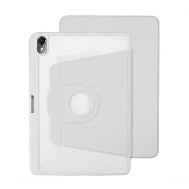 For Huawei MatePad Air 11.5 2023 Acrylic 360 Degree Rotation Holder Tablet Leather Case(Grey)