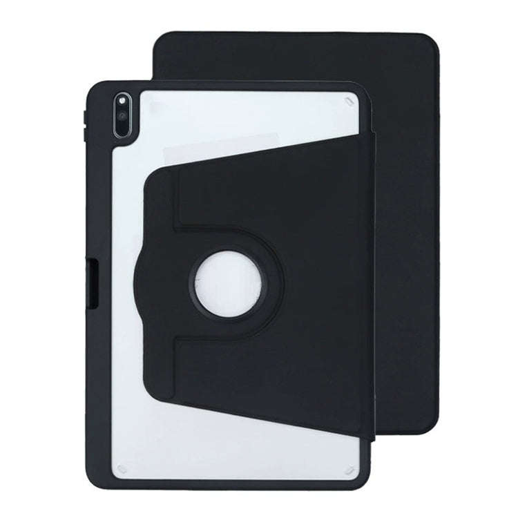 For Huawei MatePad 11 2021 / 2023 Acrylic 360 Degree Rotation Holder Tablet Leather Case(Black)