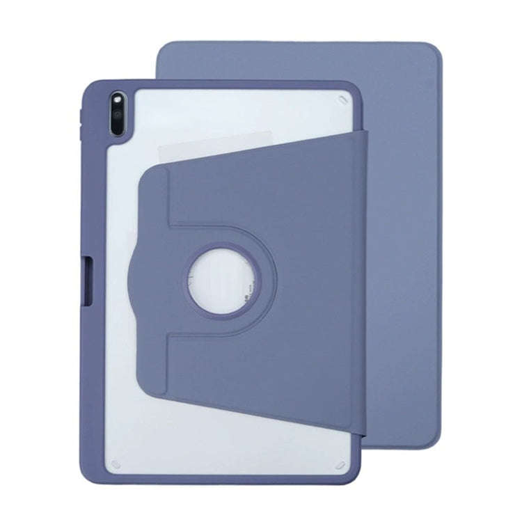 For Huawei MatePad 10.8 Acrylic 360 Degree Rotation Holder Tablet Leather Case(Lavender Purple)