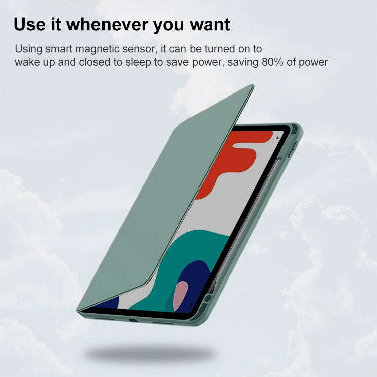 For Huawei MatePad 10.8 Acrylic 360 Degree Rotation Holder Tablet Leather Case(Dark Green)