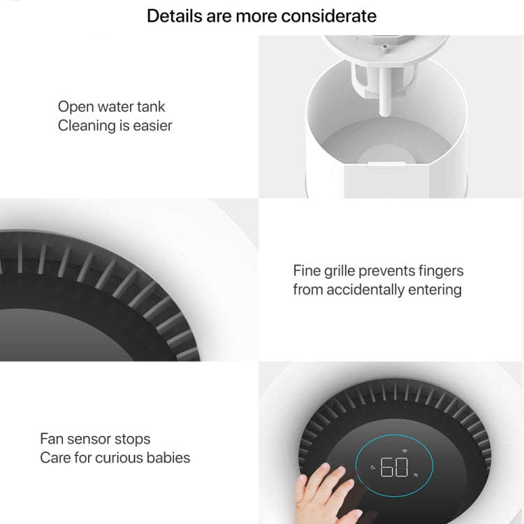 Xiaomi Mijia Pure Smart Fog-Free Humidifier 2, Specification:US Plug(White)