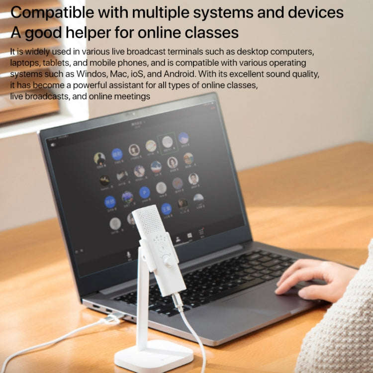 Xiaomi Youpin Yuemi USB Desktop Noise Reduction Wired Microphone(White)