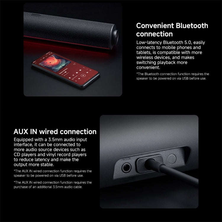 Xiaomi Redmi Computer Bluetooth Speaker with RGB Ambience Light(Black)