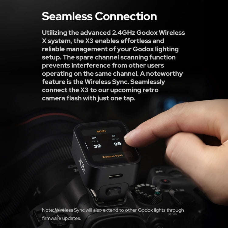 Godox X3 TTL Wireless Flash Trigger Touch Screen Flash Transmitter For Sony(Black)