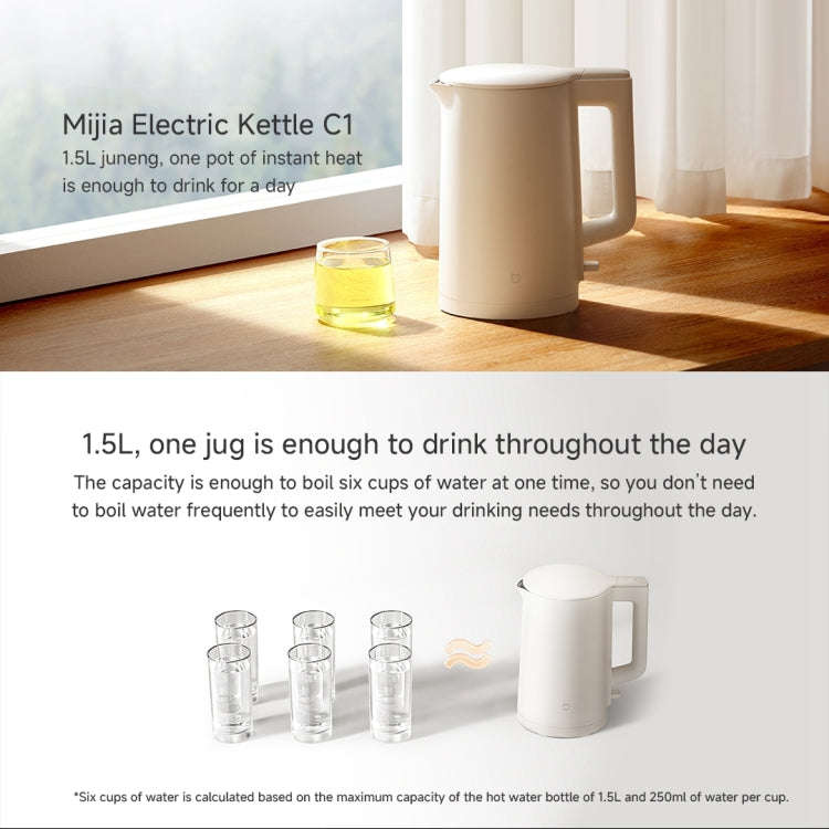 Xiaomi Mijia 1.5L 1500W Electric Kettle C1, CN Plug(White)