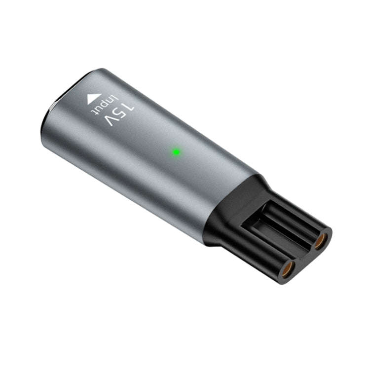 Shaver / Clipper Charging Adapter for Philips, Interface:Type-C to 15V Oval(Grey)